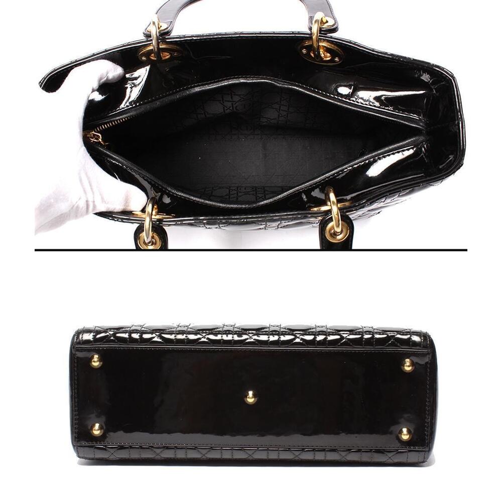 Dior Christian bag shoulder Cannage handbag leather Lady patent - Picture 3 of 6